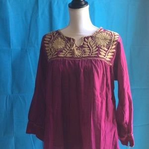 Mexican Handmade, Hand Embroidered Peasant tops